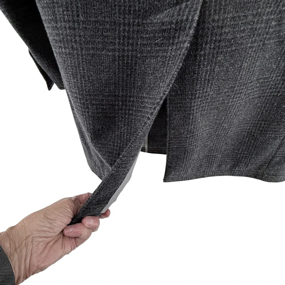 Banana‎ Republic Men's Gray Plaid Wool Blend Blazer Sport Coat Jacket